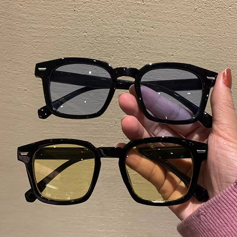 Retro 2024 Classic Vintage Square Sunglasses Women Oversized Sunglasses Women Men Retro Black Luxury Sun Glasses UV400