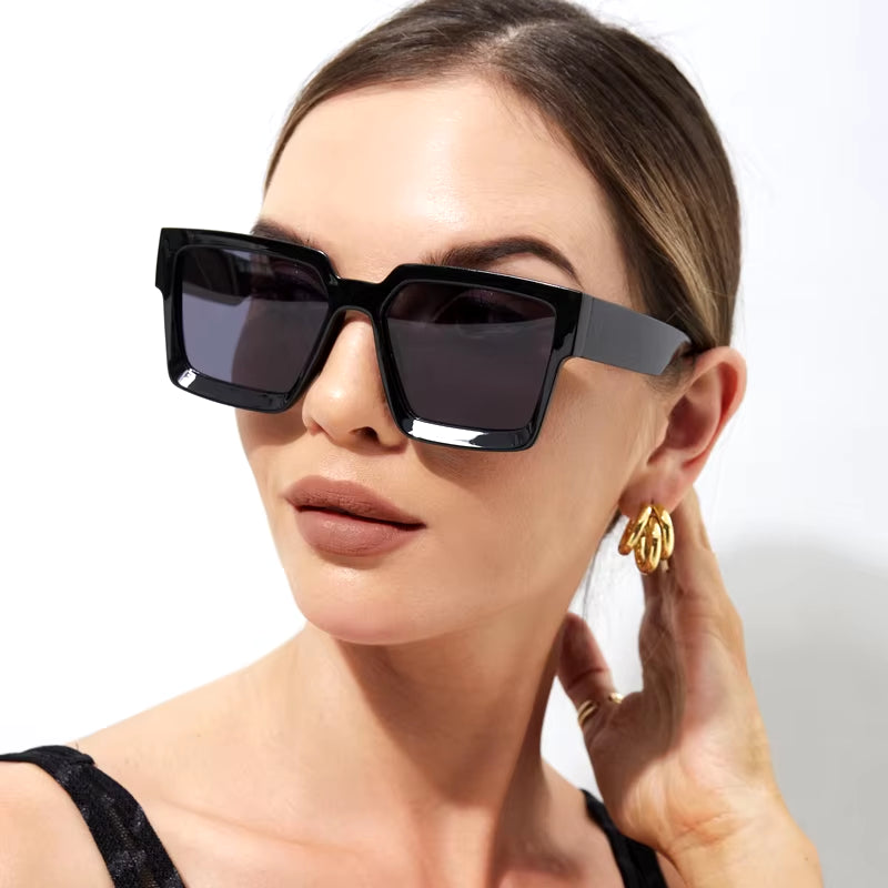 Brand Vintage Square Sunglasses Women Men Retro Luxury Designer Black Sun Glasses Unisex Shades Eyewear UV400